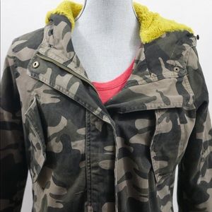 New York and Company Camouflage Hooded Jacket